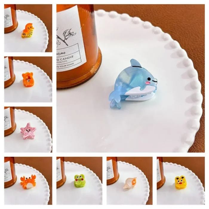 Hair Accessories Starfish Hair Claw Acetic Acid Hair Clip Cute Hair Crab Clip Conch Hair Ornaments Mini Hair Claw Children - Image 3