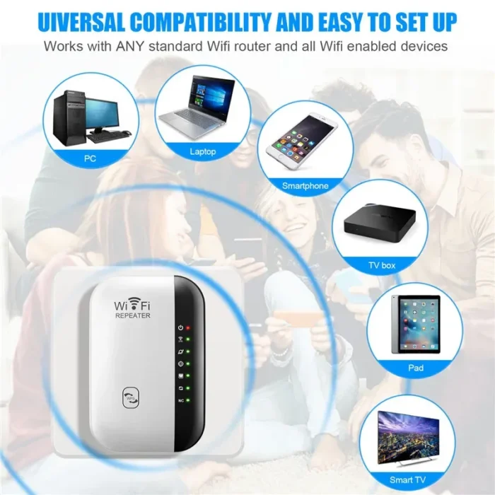 300Mbps Wireless WIFI Repeater 24G WiFi Signal Extender Wireless WiFi Amplifier 802.11N Long Range WiFi Booster for PC Laptop TV - Image 6