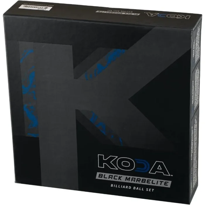 Koda Sports KBBM 2-1/4" Black Marbelite Swirl Complete Billiards & Pool Balls Set - Image 2