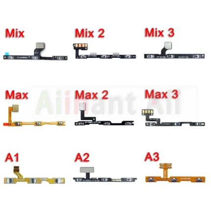 AiinAnt On Off Volume Buttons key Switch Power Flex Cable For Xiaomi Mi Note Max Mix 2 2s 3 F1 A3 A2 A1 Lite Pro
