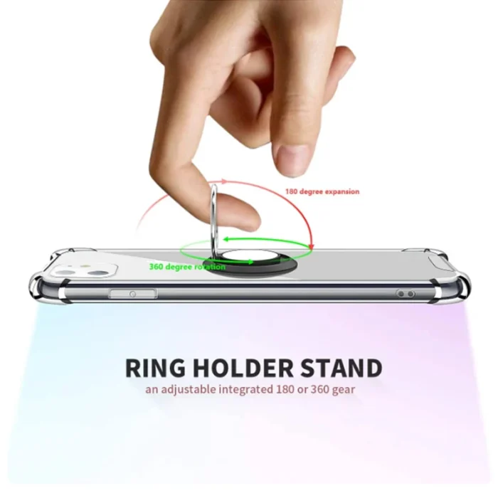 Funda con soporte de anillo para Google Pixel 8 Pro, carcasa trasera suave para teléfono, a prueba de golpes, transparente, 7A, 6A - Image 6