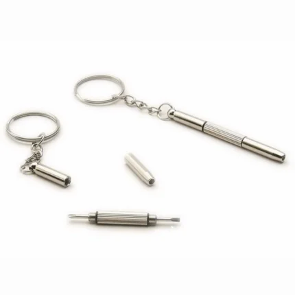 Eyeglass Screwdriver Portable Stainless Steel 3 In 1Keychain Screwdriver Eyeglass Sunglasses Watch Screwdriver Repair Kit Tools