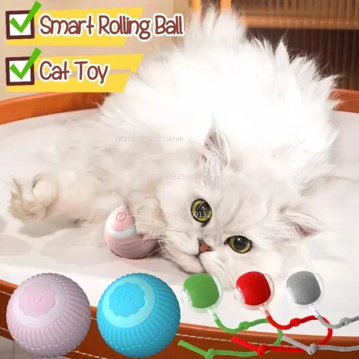 Cat Toys Interactive Smart Ball Gatos Indoor Automatic Rolling Magic Ball Electronic Interactive Cat Toy Cat Game Accessories - Image 1