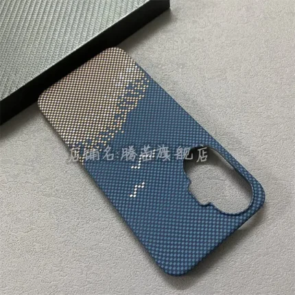 For MI POCO F7 Case Fashion Simple Gradient Carbon Fiber Texture PC Skin-friendly Anti-fall Cover For Redmi turbo4 Pro Funda