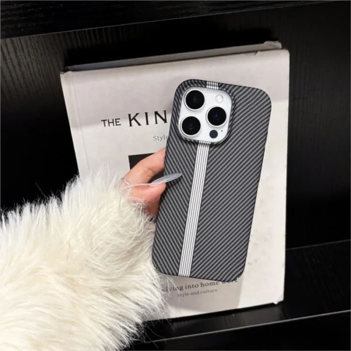 Luxury Splicing Color Carbon Fiber Business Plastic Case For iPhone 16 15 14 Plus 13 12 Pro Max 11 Cool Armor Shockproof Cover - Image 5