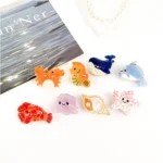 Lobster Cartoon Small Hair Claw Clip Whale Sea Horse Ocean Series Hairpin Hair Accessories Acetate Barrette Girls - Image 5