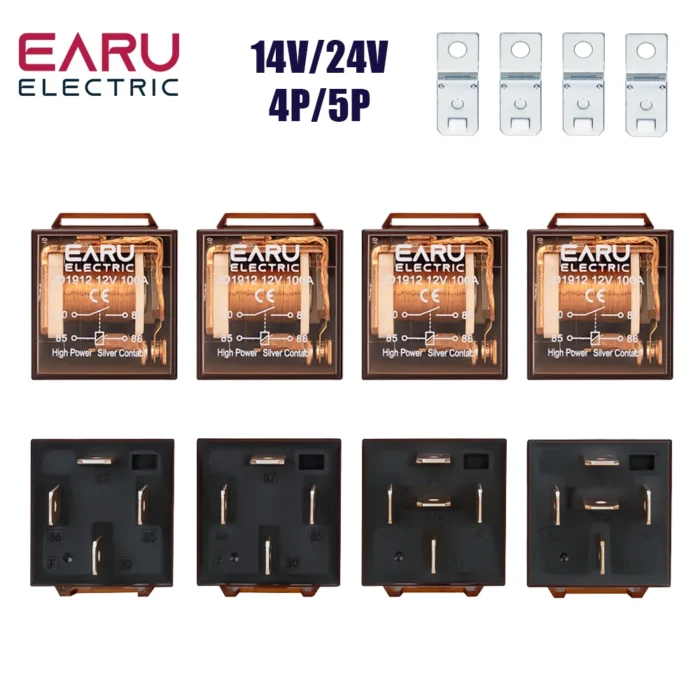 1pcs Waterproof Automotive Relay 12V 100A 5Pin SPDT Car Control Device Car Relays DC 24V High Capacity Switching - Image 1