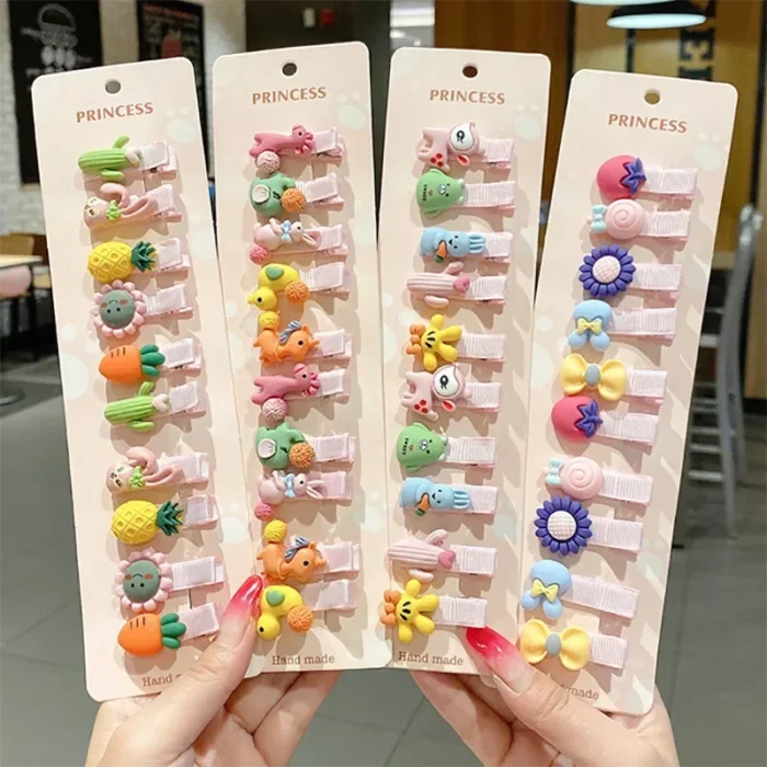 10 Pcs Children Cute Hairpins Fruit Hair Clips Set Baby Side Bangs Clip for Girls Headdress Kawaii Flower Baby Hair Accessories - Image 3