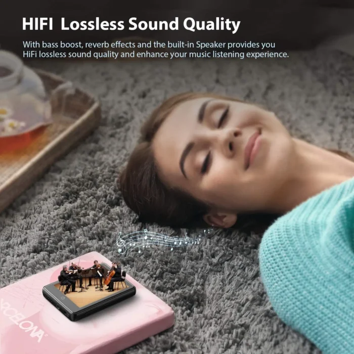 RUIZU M7 Metal Bluetooth 5.0 MP3 Music Player Built-in Speaker 2.8 Inch Full Touch Screen HIFI Walkman With FM/E-book/Pedometer - Image 4