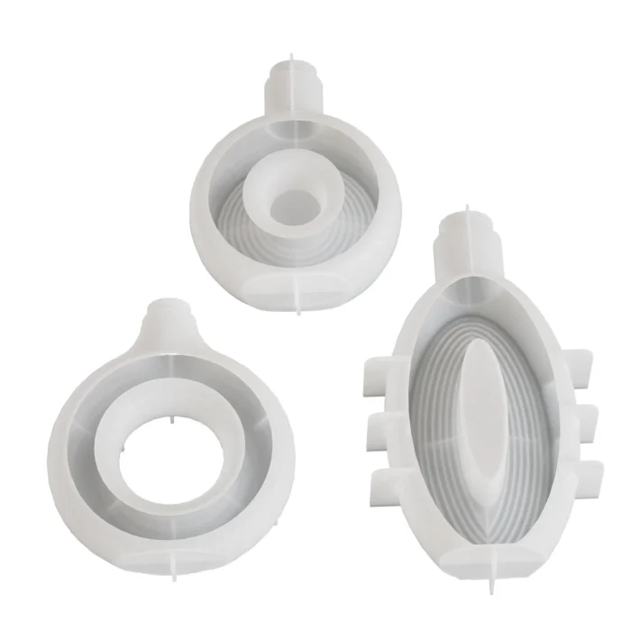 Scandinavian Circle Vase Silicone Mold Oval Circle Striped Ins Style Large Ornaments Donut Flower Arrangement Vase Making Moulds - Image 6
