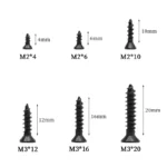 20/50pcs M2 M3 Small Micro Carbon Steel Cross Phillips Flat Countersunk Pan Head Self Tapping Wood Screw Machine Laptop Screws