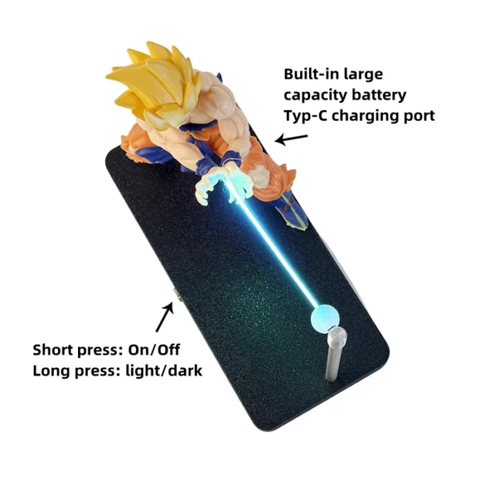 DRAGON BALL Son Goku Light Anime Peripheral Collection Toys Desktop Ornaments Cool Model Birthday Gift Children's Toys - Image 4
