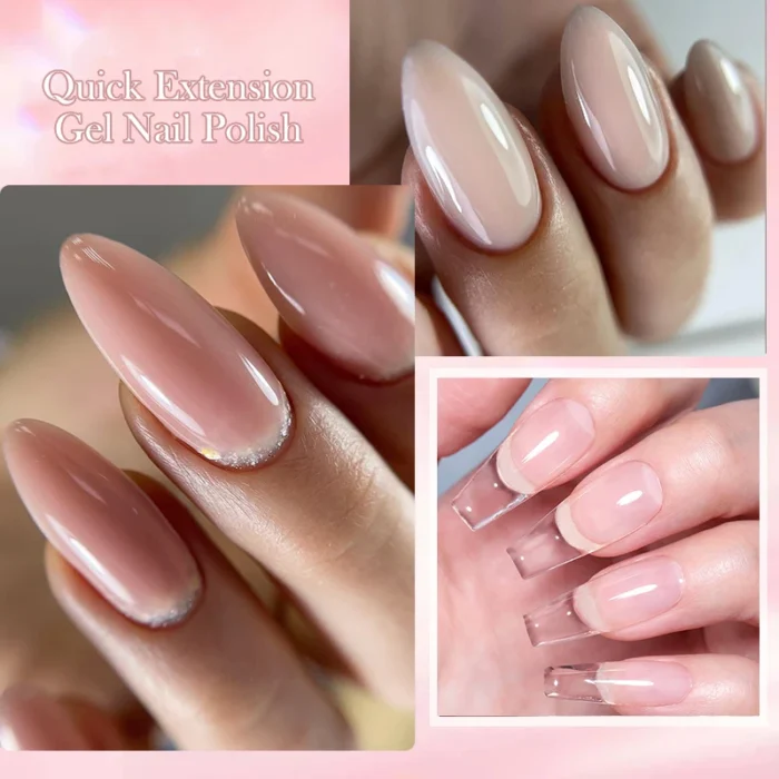 LILYCUTE 15ML Pink Glitter Sequins Nail Extension Gel Finger Prolong Semi Permanent Soak Off LED UV Nail Art Hard Gel Varnish - Image 3