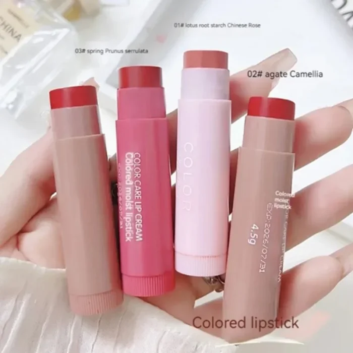 Makeup Korean Lipstick Cosmetic 3 Colors Beauty Moisturize Lip Balm Lipstick Hydrate Cute Girl Plump Lip Water Light Lip Glaze - Image 4