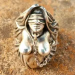 Atonement and Punishment Ring Blind Angel Carrying Shackle Original Niche Art American Retro Ring - Image 2