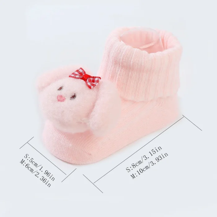 Cute Newborn 3D Cartoon Doll Socks Spring New Baby Soft Prewalker Knitted Sock For Girls Boys Infant Knitting Hairband Socks - Image 6