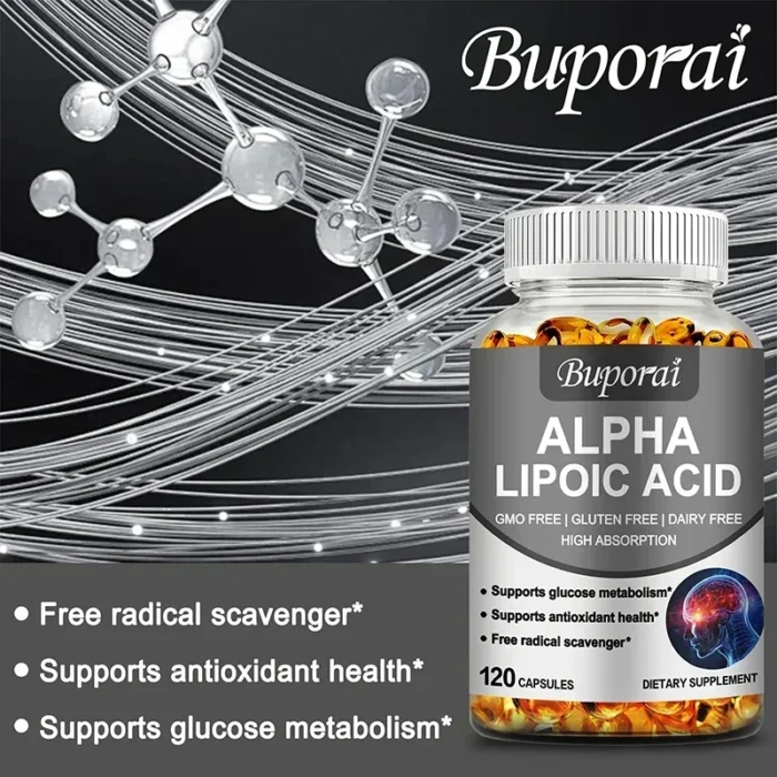Alpha Lipoic Acid - Relaxes Nerves Pain, for Neurological Health, Supports Antioxidant Health and Sugar Metabolism - Image 3