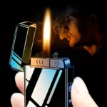 2024 New Gas Electric 3 Fire Windproof Lighter Flashlight Jet Dual Plasma Arc Lighter Gas Electric Butane Rechargeable Lighter - Image 2
