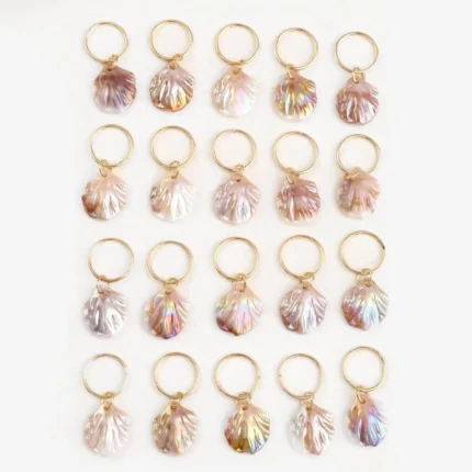 20Pcs Hair Braid Rings Clips Dread Locks Hair Braiding Mermaid Shell Hair Ring Dreadlocks Beads Metal Cuffs Decoration