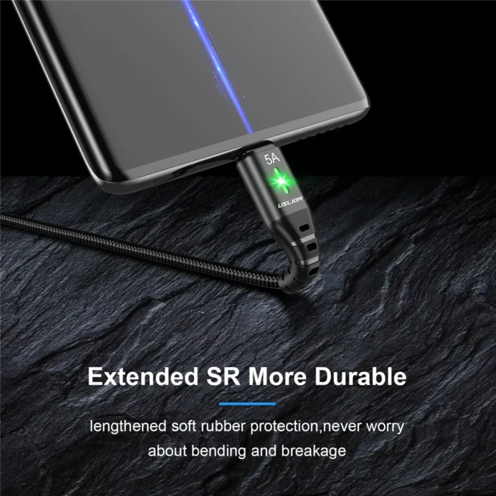 USLION 5A Micro USB Cable Fast Charging Mobile Phone Micro USB Wire cord For Xiaomi Android LED Lighting USB Charger Data Cable - Image 6