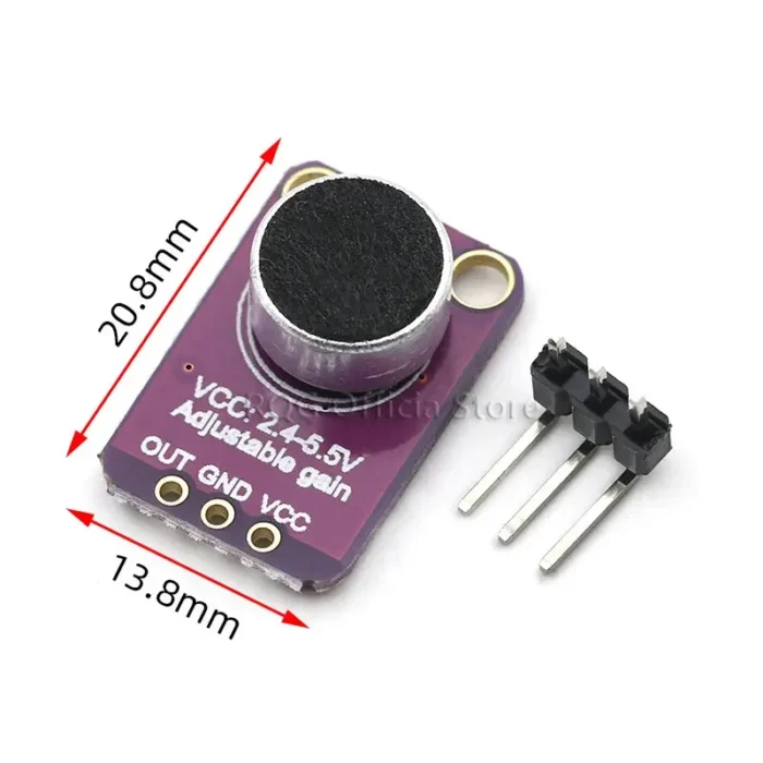 Electret Microphone Amplifier Stable MAX9814 module Auto Gain Control MAX4466 - Image 3