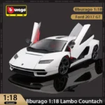 New In Stock Bburago 1:18 Lamborghini Countach LPI800 Sports Car Alloy Miniature Diecast Tatic State Model Lambo Car Custom Toys