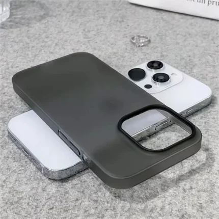 Funda de teléfono de PC dura mate ultrafina de lujo para iPhone 16 15 14 13 12 Pro Max 14 Plus cubierta de parachoques delgada translúcida a prueba de golpes