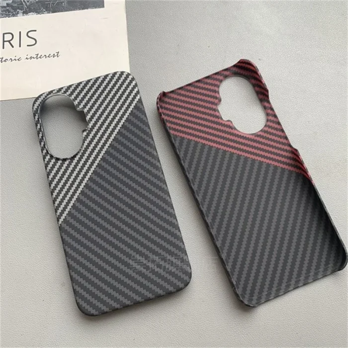 For Xiaomi POCO F7 5G Case Ultra Thin Matte Hard Carbon Fiber Texture Pattern Cover For Poco F7 Redmi Turbo 4 Pro Bumper - Image 1