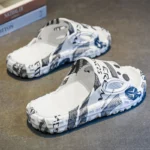 New Stylish Men Slides Shoes Indoor Comfortable Summer Male Casual Slippers Print Soft Non-slip Massage EVA Slippers Outdoor 886 - Image 6