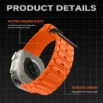 Silicone strap for Apple Watch Band Ultra 2 49mm 46mm 44mm 40mm 45mm 41mm 38mm 44mm for iwatch series 10 9 8 7 6 5 4 3 2 1se - Image 4