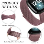 Nylon Watch Band For Fitbit Versa 3/Versa 4/Sense/Sense 2 Strap Sport Bracelet Wristband replacment For Fitbit Sense Smart watch - Image 4