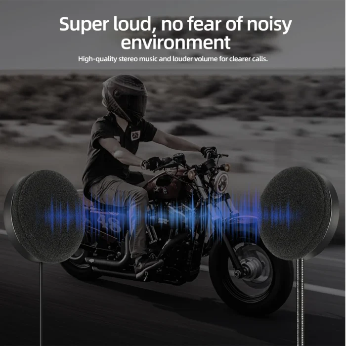 BT30S Motorcycle Helmet Headset Wireless Earphone Handsfree Call Kit Stereo Anti-interference for Rider Moto MP3 Music Player - Image 5