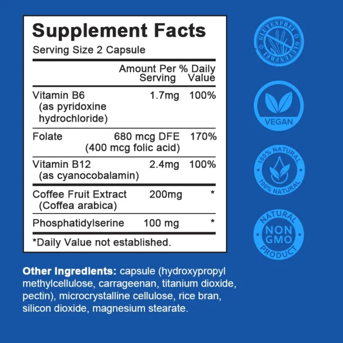 Nootropic Brainpower & Memory Supplement Vitamin B6 & B12 for Improve Intelligence & Focus & Cognitive Clarity Brain Booster - Image 6
