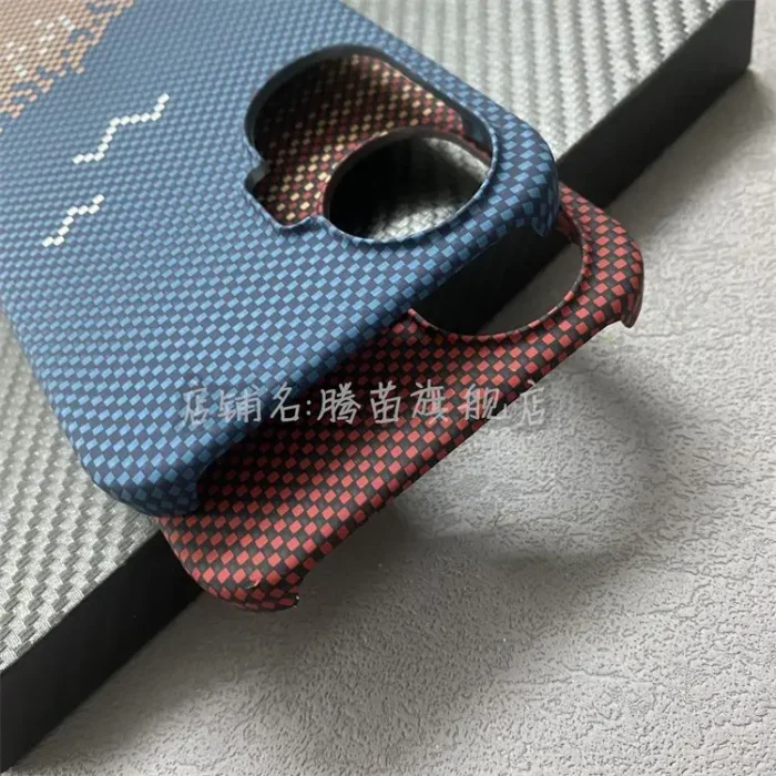 For MI POCO F7 Case Fashion Simple Gradient Carbon Fiber Texture PC Skin-friendly Anti-fall Cover For Redmi turbo4 Pro Funda - Image 5
