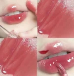 Water Mirror Lipstick Kit Moisturizing Lasting Non-stick Cup Lip Glaze Bubble Bear Liquid Lipsticks Women Lip Korean Makeup Sets - Image 3