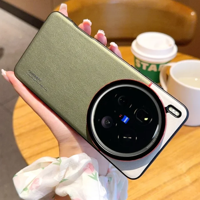 Double Pigment Leather Lens Raised Protective Lens Case For VIVO X200 Ultra X200s X200 Pro X100s X100 Camera Protection Cover - Image 5