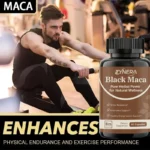 Pure Black Maca Ashwagandha Capsules Energy Supplement Boost Performance Support Reproductive Health for Men - Image 5