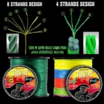 JOSBY 4 Braid Fishing line 10-120LB 150M 300M 500M 1000M 4 Strands Braid Fishing line Multifilament Fishing Wire Carp Fishing - Image 6
