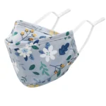 4 Styles New Upgrade Cotton Face Mask Covering Reusable Washable Solid Color Floral Printed Unisex Earloop Mask For Adult - Image 6
