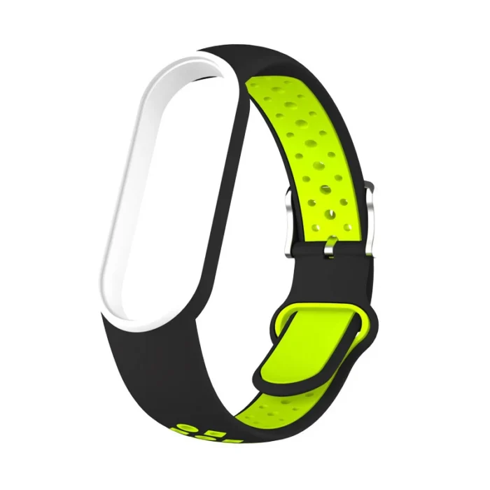 Belt For Xiaomi Mi Band 5 6 Two-color Silicone Bracelet Sport Breathable Strap For Miband 5 Miband7 Replacement Wristband - Image 3