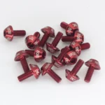 M5*10 Aluminum alloy mushroom head,bicycle water bottle rack screw mountain bike kettle rack screw Bottle cage color anode - Image 3