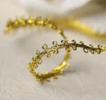 5 Meters Crocheted Silver Gold Lace Trimming Ribbon Tape diy Wedding Cosplay Clothes Sewing Fabric Handmade Headwear Ornaments - Image 3