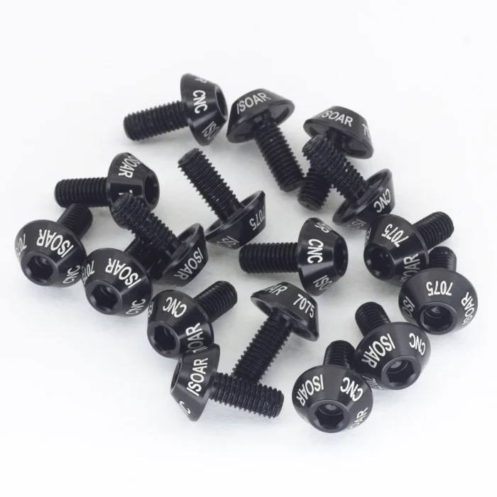 M5*10 Aluminum alloy mushroom head,bicycle water bottle rack screw mountain bike kettle rack screw Bottle cage color anode - Image 2