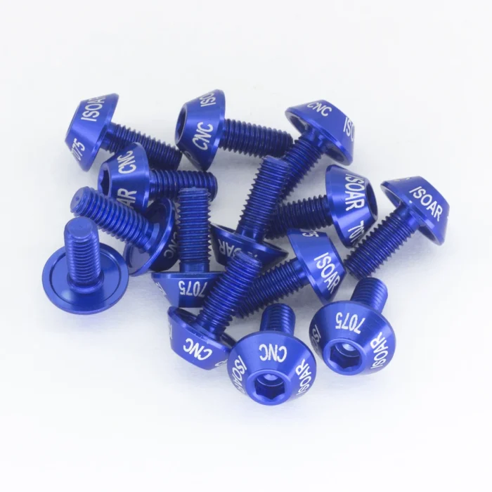 M5*10 Aluminum alloy mushroom head,bicycle water bottle rack screw mountain bike kettle rack screw Bottle cage color anode - Image 4