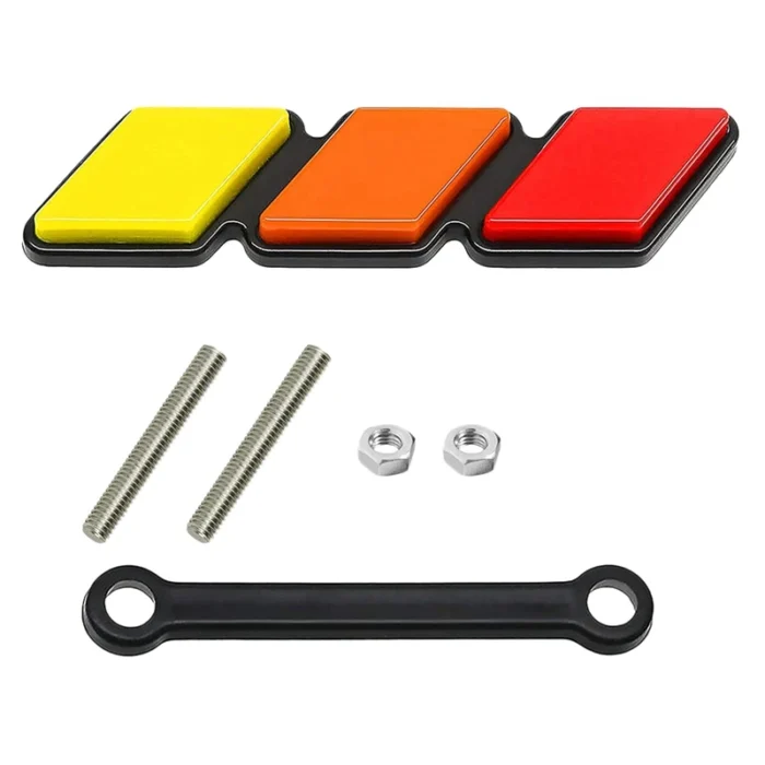 Tri-Color Grille Badge Emblem Decoration Car Truck Label for Toyota Tacoma 4Runner - Sequoia Rav4 Highlander - Image 2
