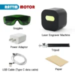 【New】1.6W Mini Laser Carving Machine Support Android / IOS Bluetooth Handheld Desktop Intelligent Engraver B1-450 - Image 3