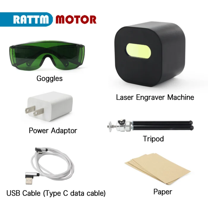 【New】1.6W Mini Laser Carving Machine Support Android / IOS Bluetooth Handheld Desktop Intelligent Engraver B1-450 - Image 3