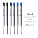 Guoyi K088 metal ballpoint pen refill 10pc/lot for school office gift pen hotel business G2 424 pen Refill Writing length 700m