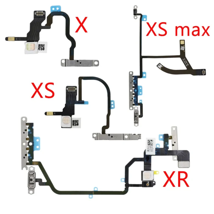 1pcs For iPhone X Xs Max XR Mute & Volume Power Buttons key Switch Flex Cable Mobille Phone Repair Parts - Image 1