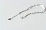 New Fashion Jewelry Beautiful 925 Sterling Silver Bracelets Red Heart Simple Personality Sweet Bracelets - Image 2
